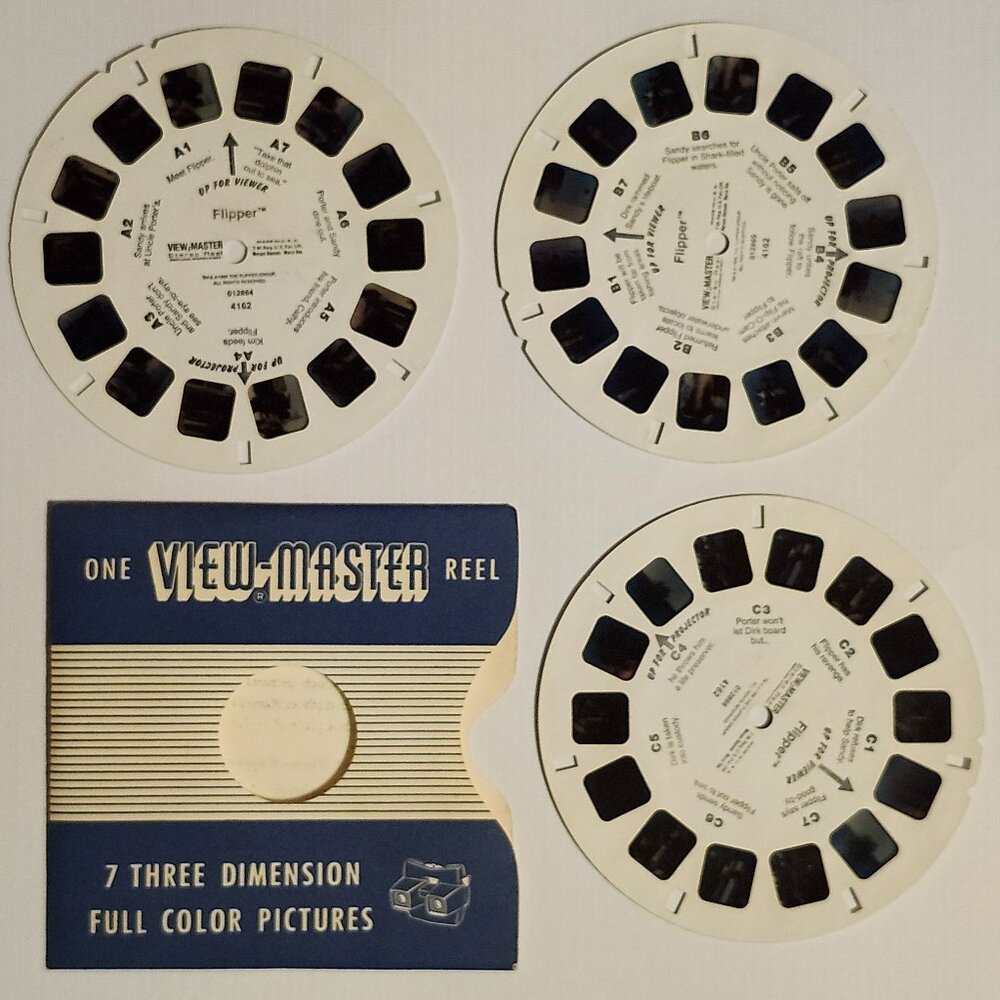 VINTAGE 1995 Flipper the Movie View Master Reels x 3